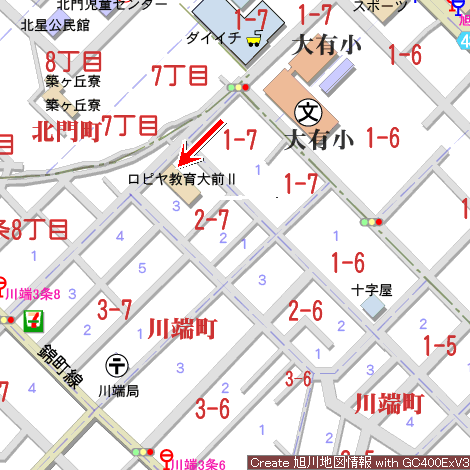 旭川市川端町2条7丁目3-9 ロピア教育大前Ⅱ